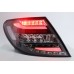Mercedes C Class W204 07-11 Black Face Light Bar LED Tail Lamp